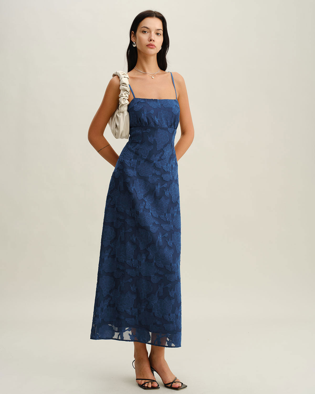 Midnight Jacquard Maxi Dress