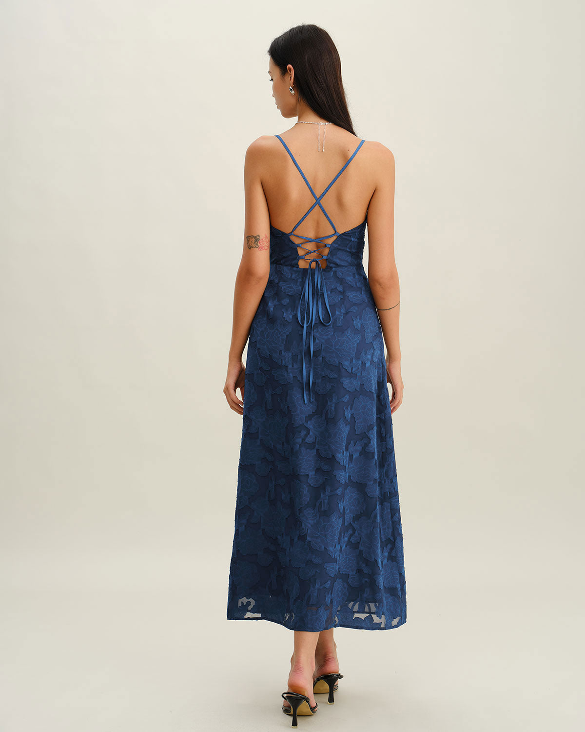 Midnight Jacquard Maxi Dress