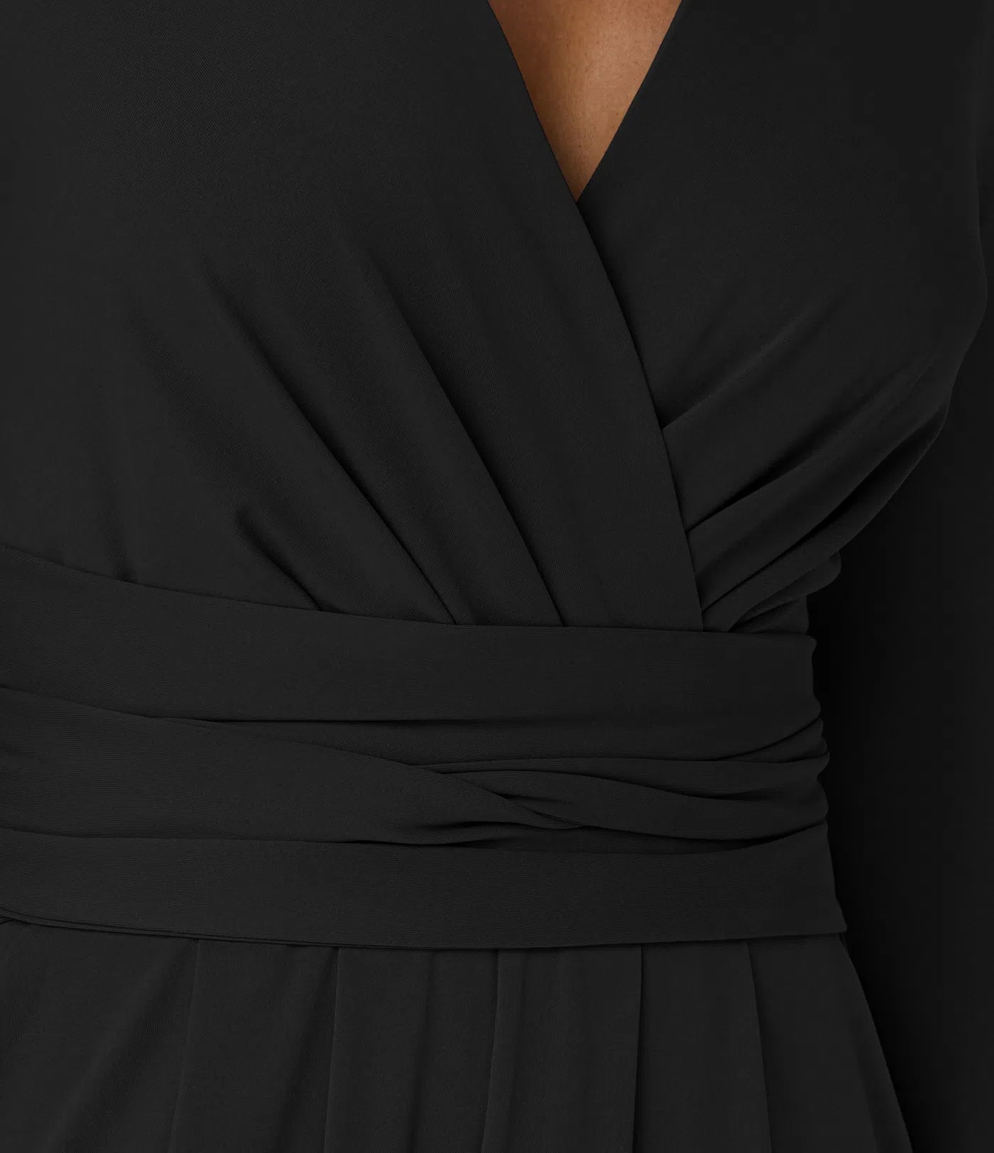 Ruched Pocket Flowy Maxi Dress