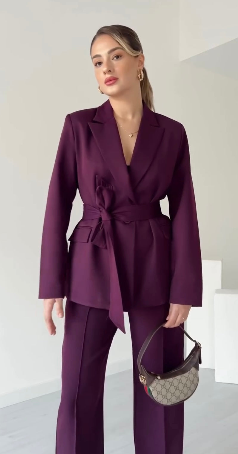 Genevieve Tweed Contrast Suit