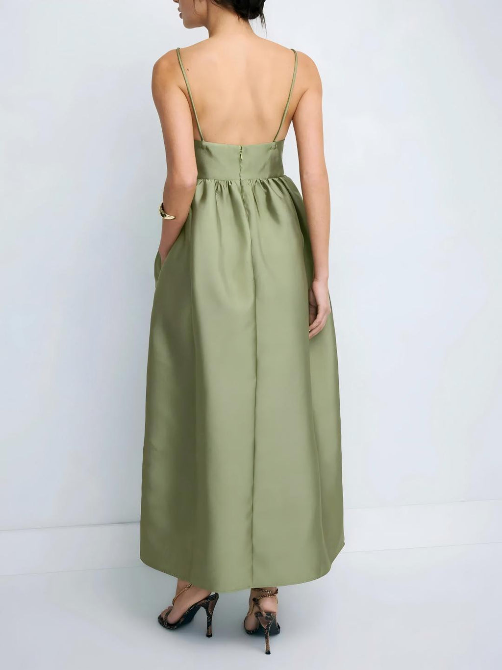 Olive Ethereal Babydoll Maxi