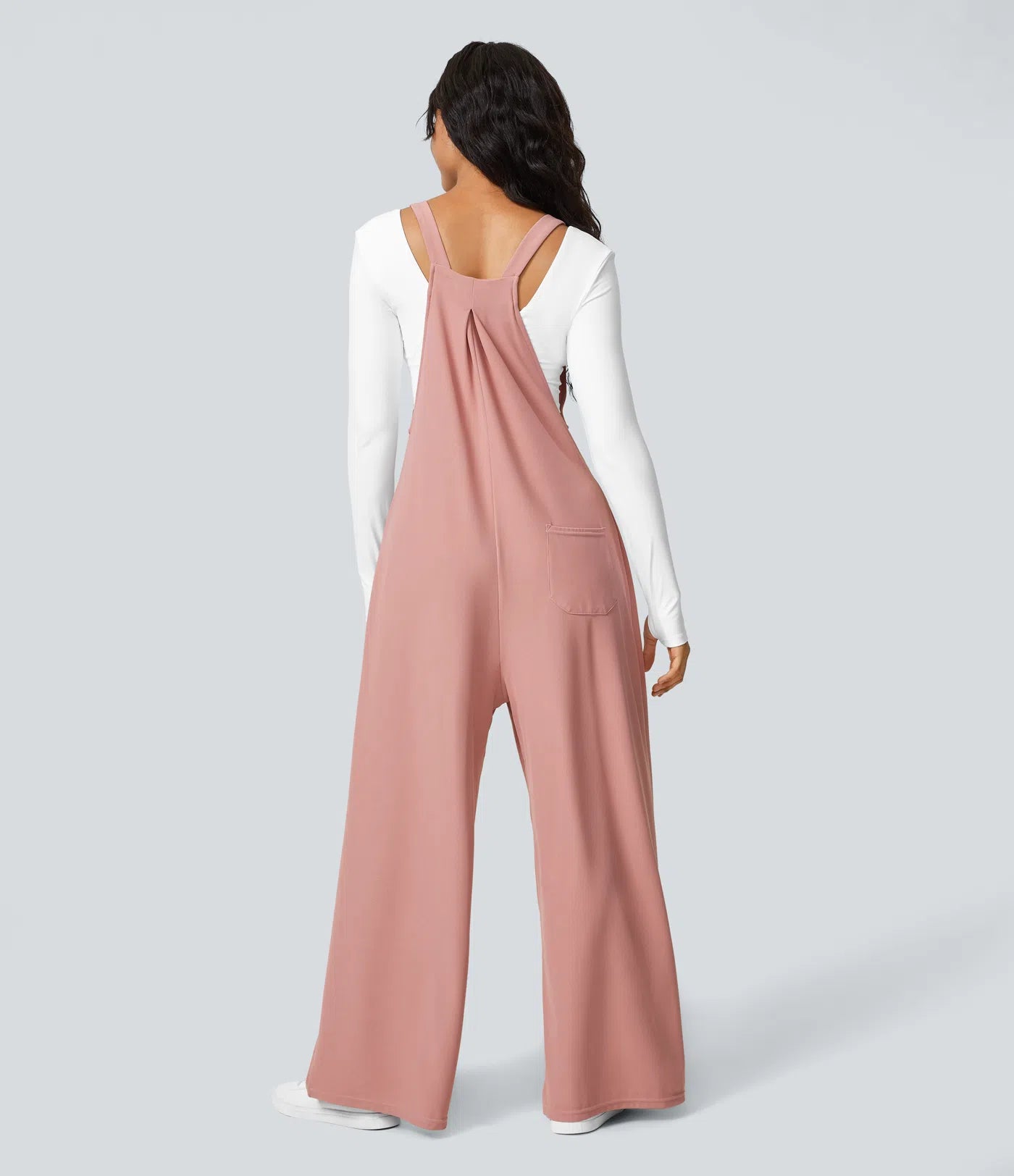 Adjustable Strap Button Waffle Casual Overalls