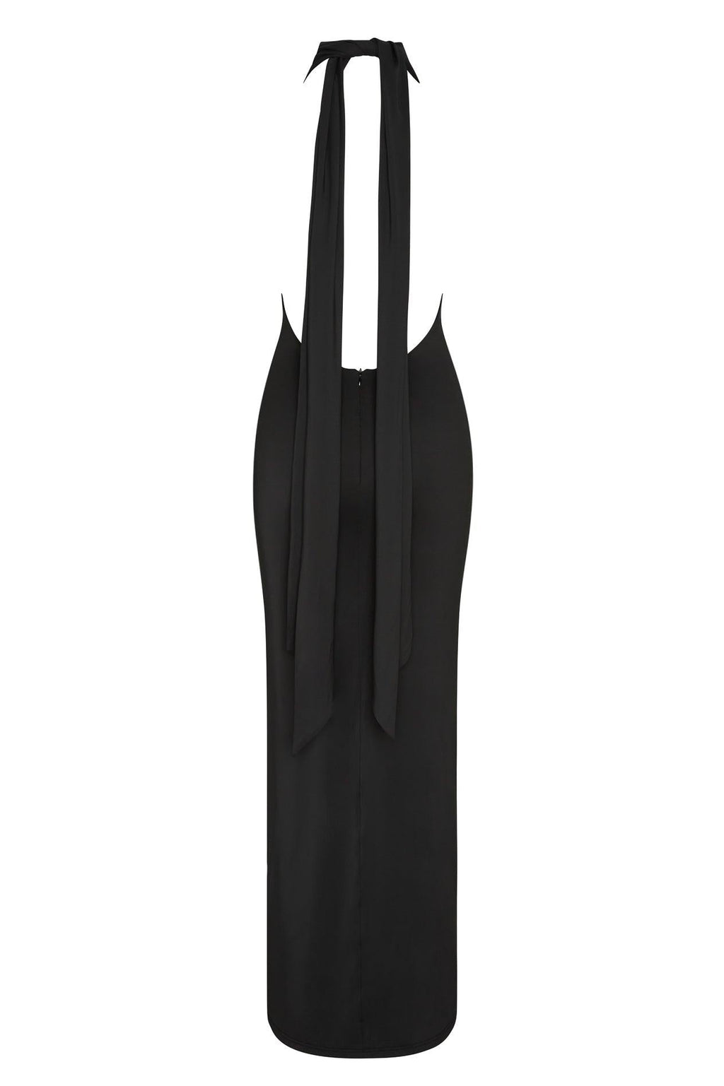 Alaia Drape Maxi Dress - Black