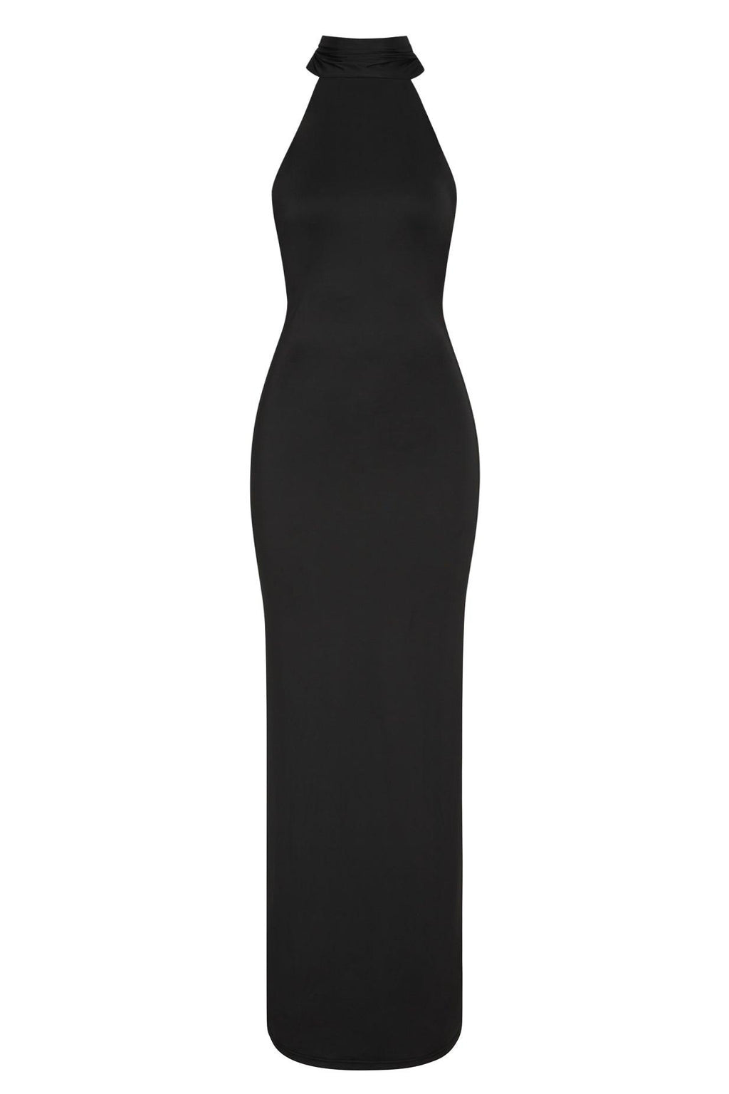 Alaia Drape Maxi Dress - Black