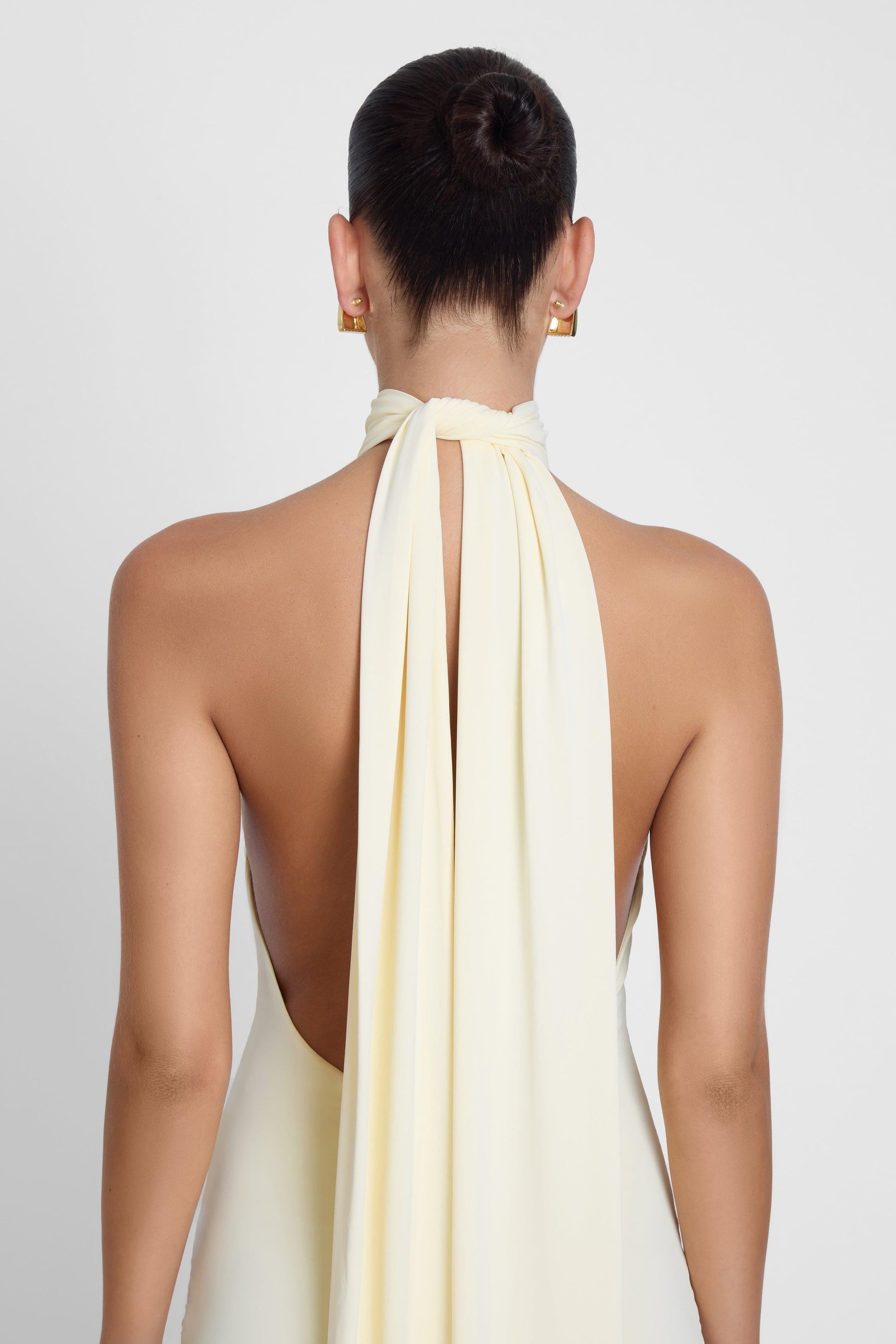 Alaia Drape Maxi Dress - Yellow