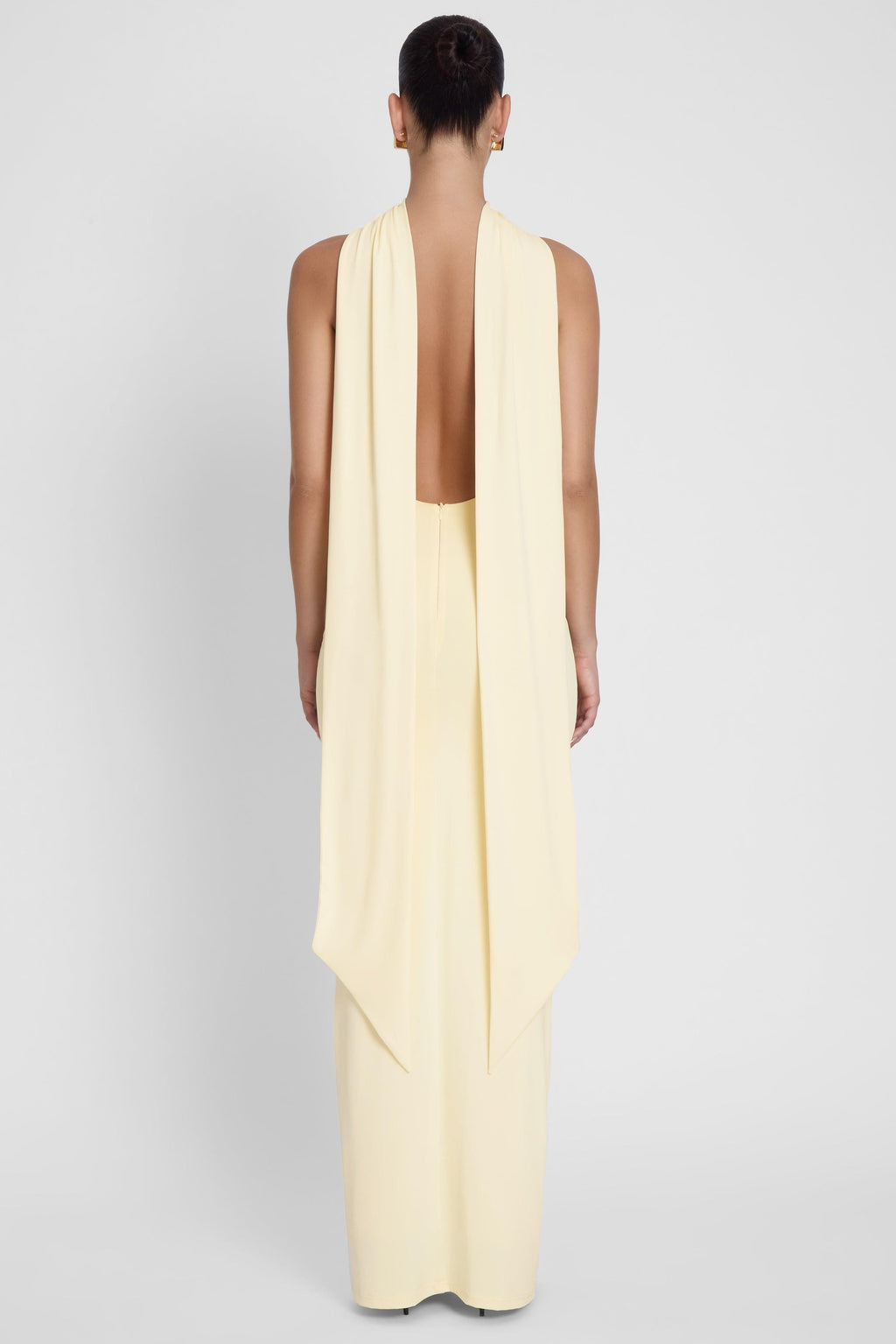 Alaia Drape Maxi Dress - Yellow