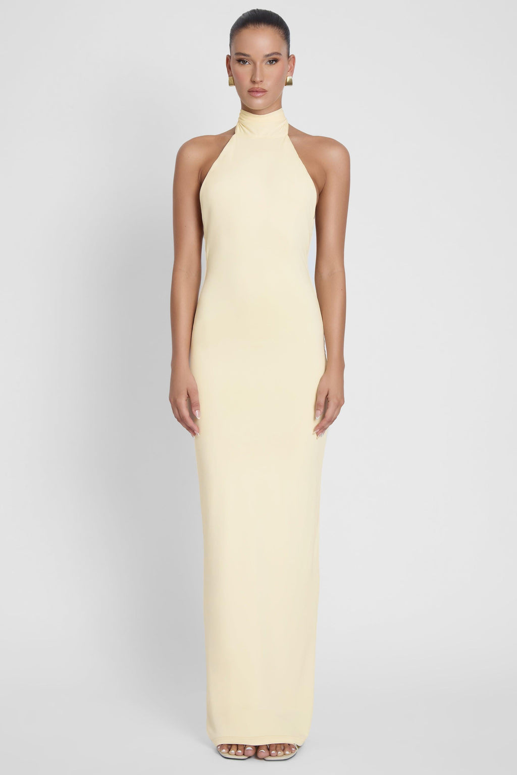 Alaia Drape Maxi Dress - Yellow