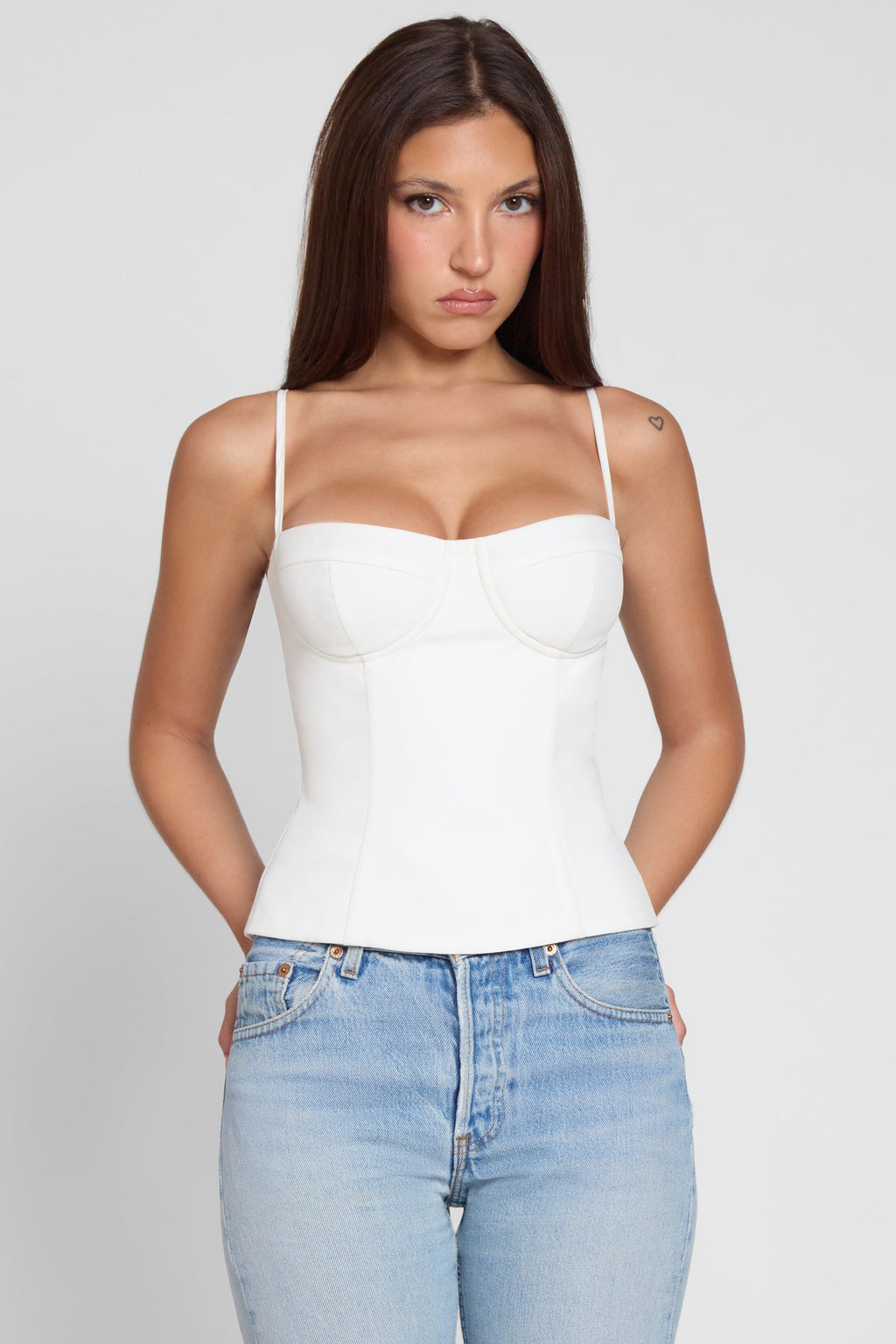 Bali Bustier Corset Top - White