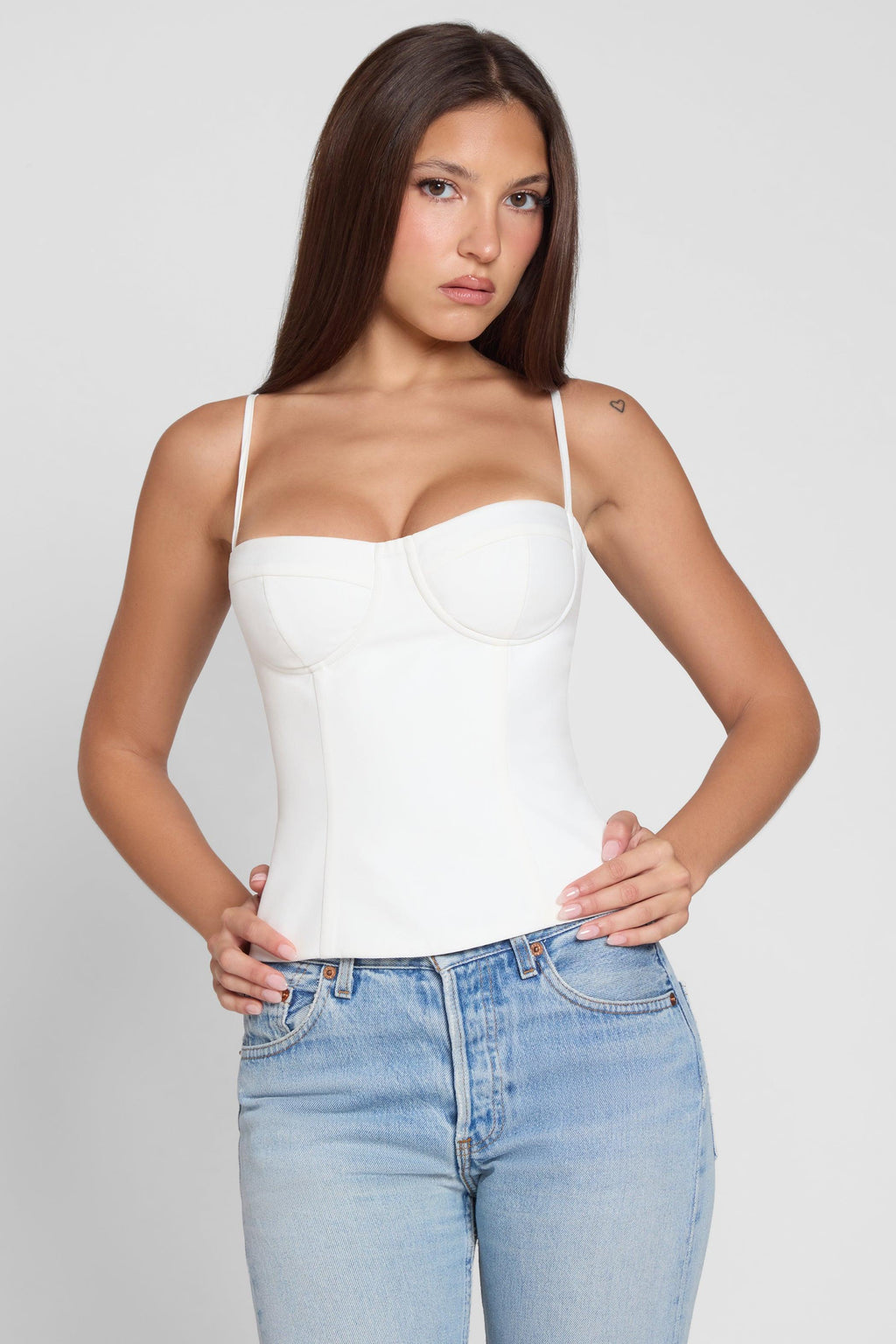 Bali Bustier Corset Top - White
