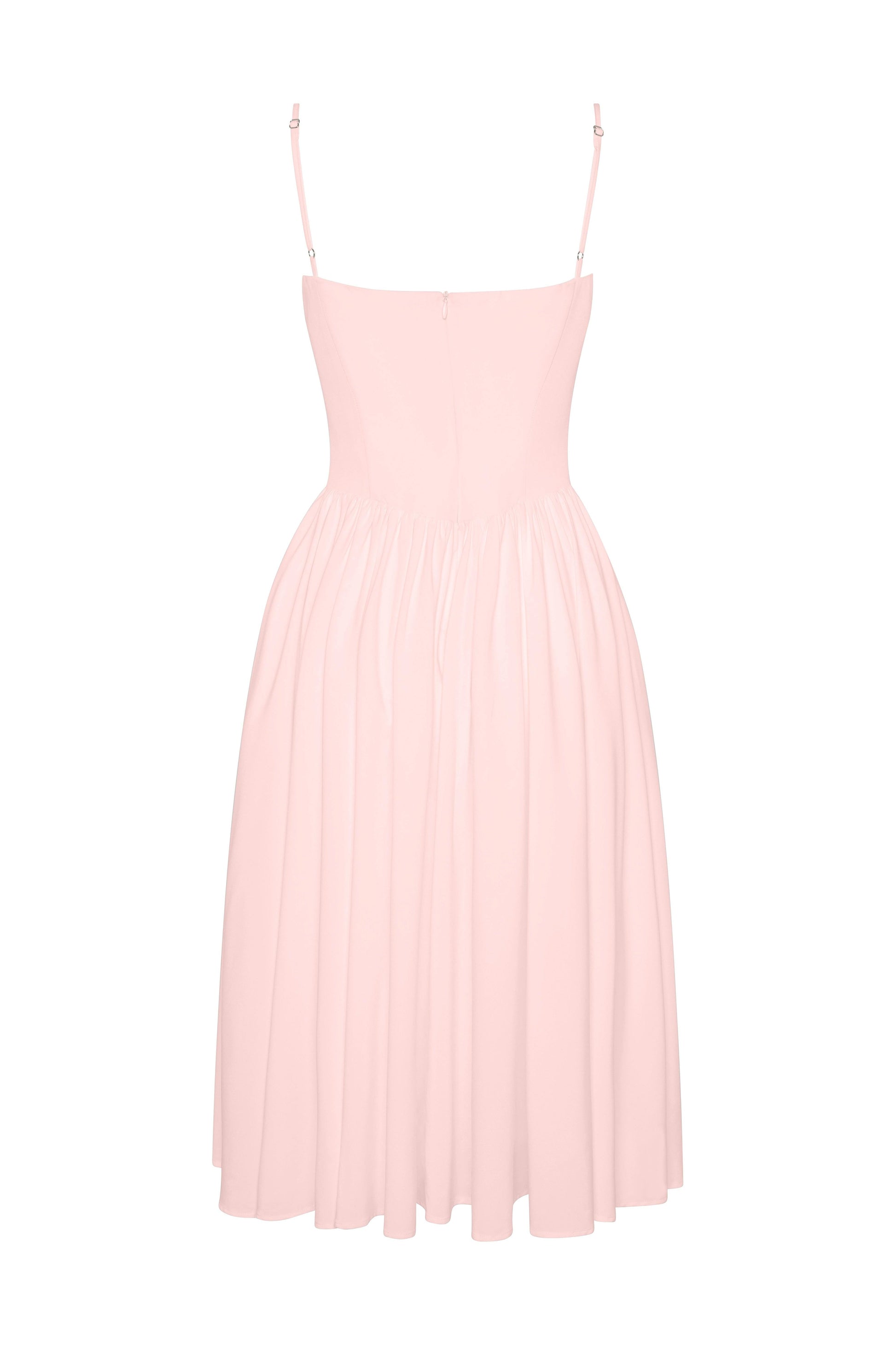 Ballerina Bustier Midi Dress - Pink