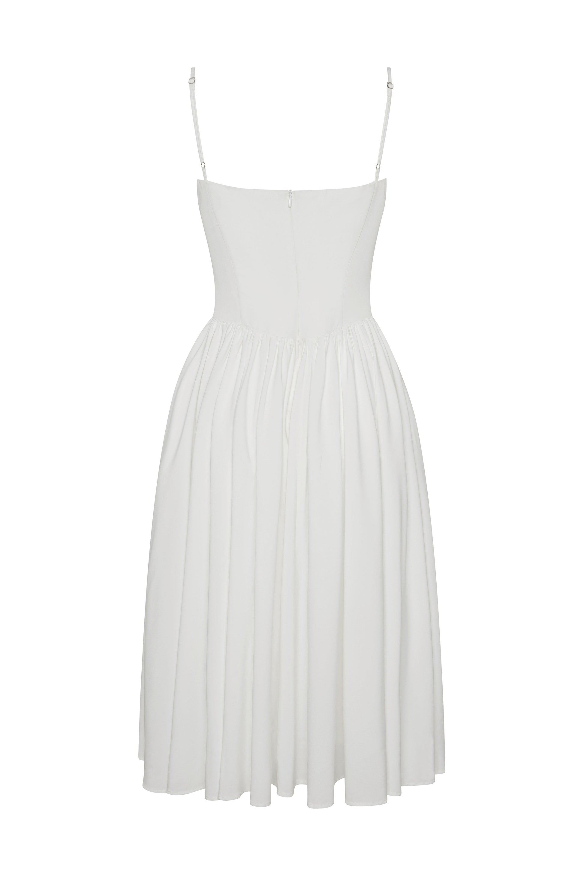 Ballerina Bustier Midi Dress - White