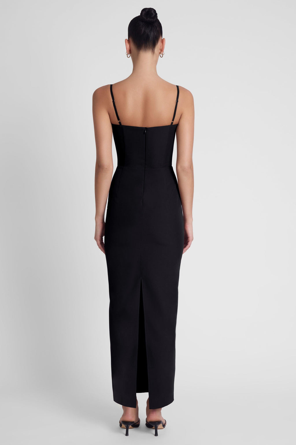 Belle Bustier Midi Dress - Black