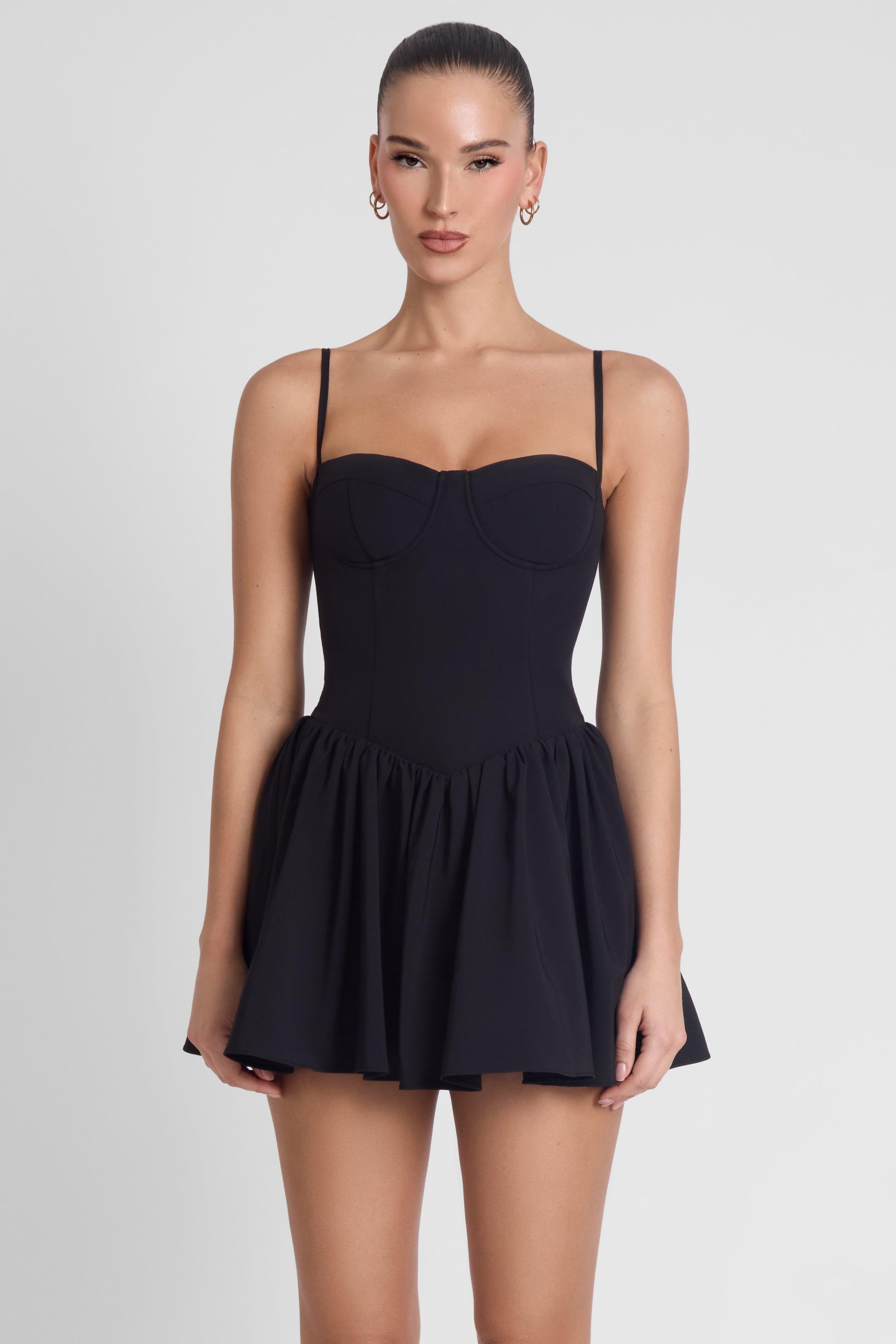 Bellini Bustier Mini Dress - Black