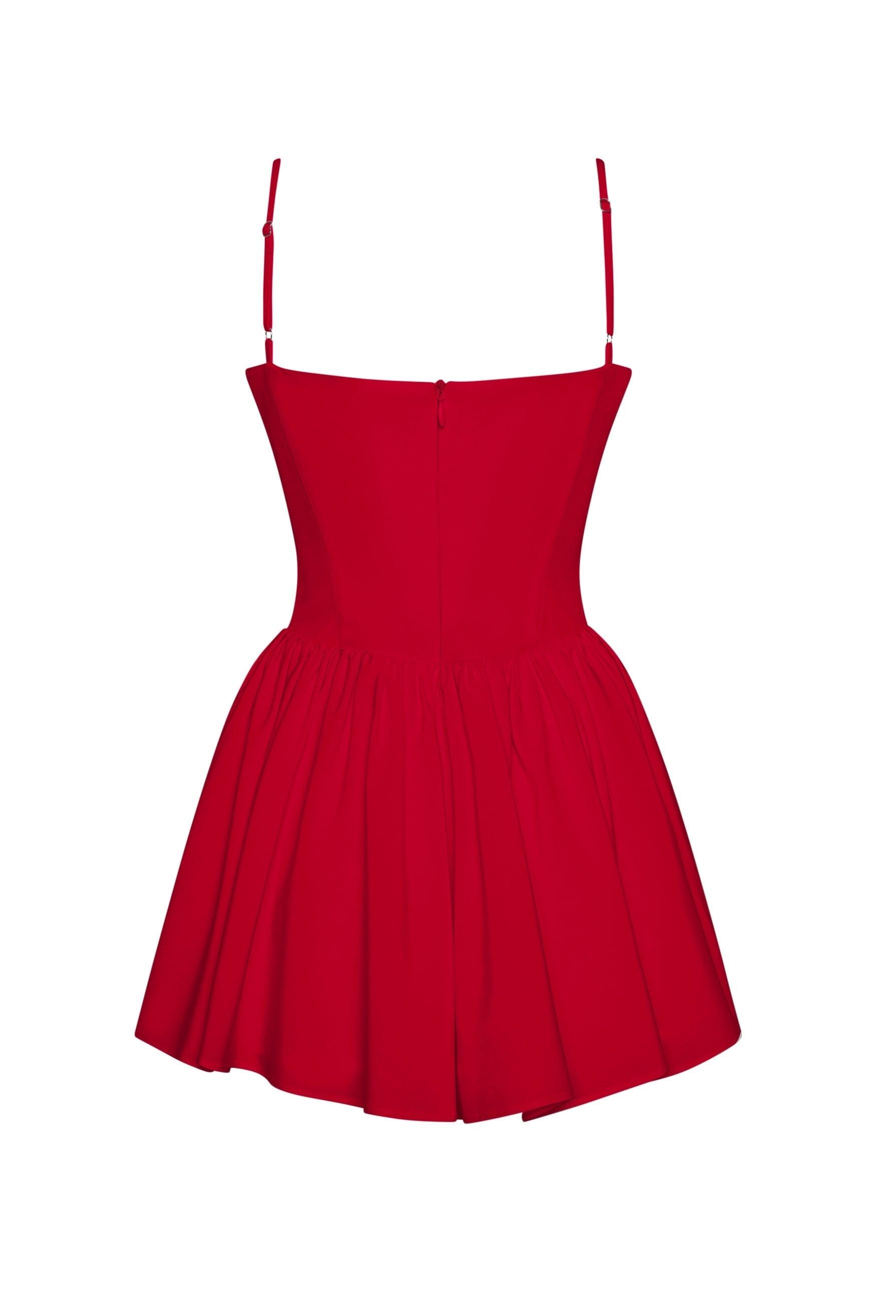Bellini Bustier Mini Dress - Red