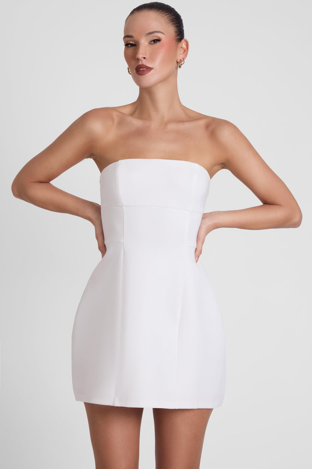 Eres Strapless Bustier Mini Dress - White