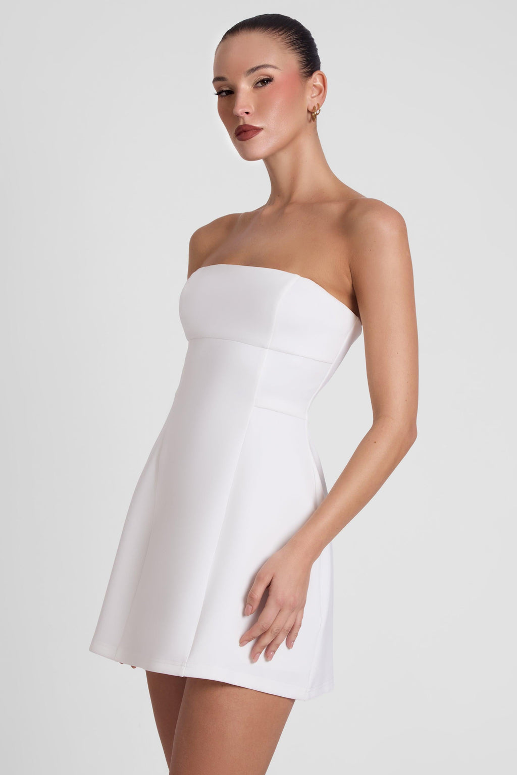 Eres Strapless Bustier Mini Dress - White