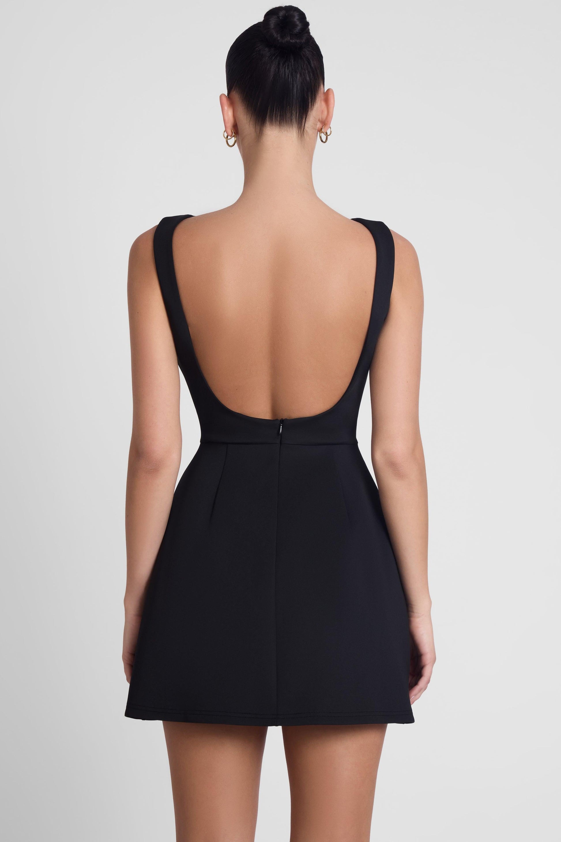 Estelle Sleeveless Bustier Mini Dress - Black