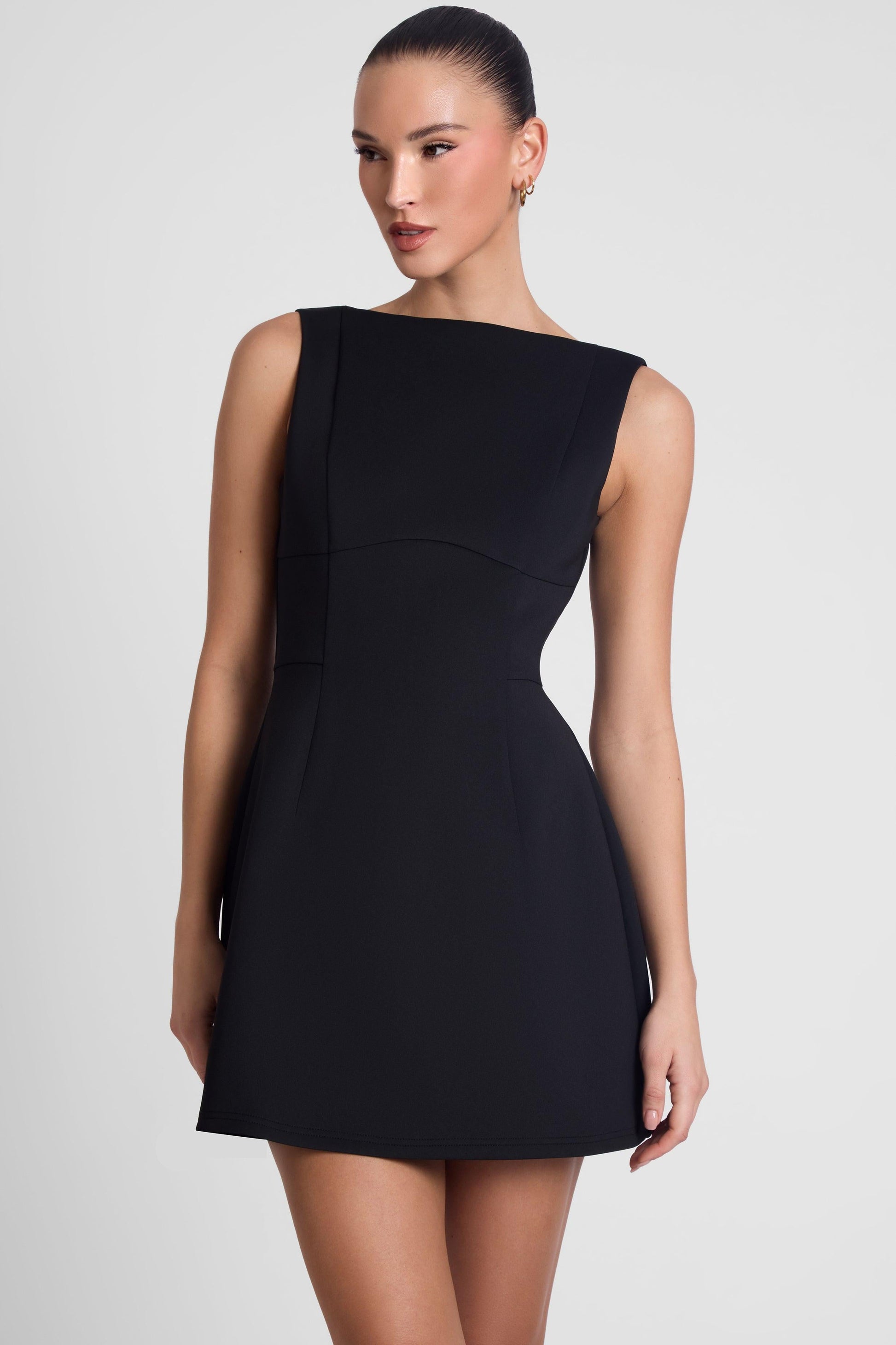 Estelle Sleeveless Bustier Mini Dress - Black