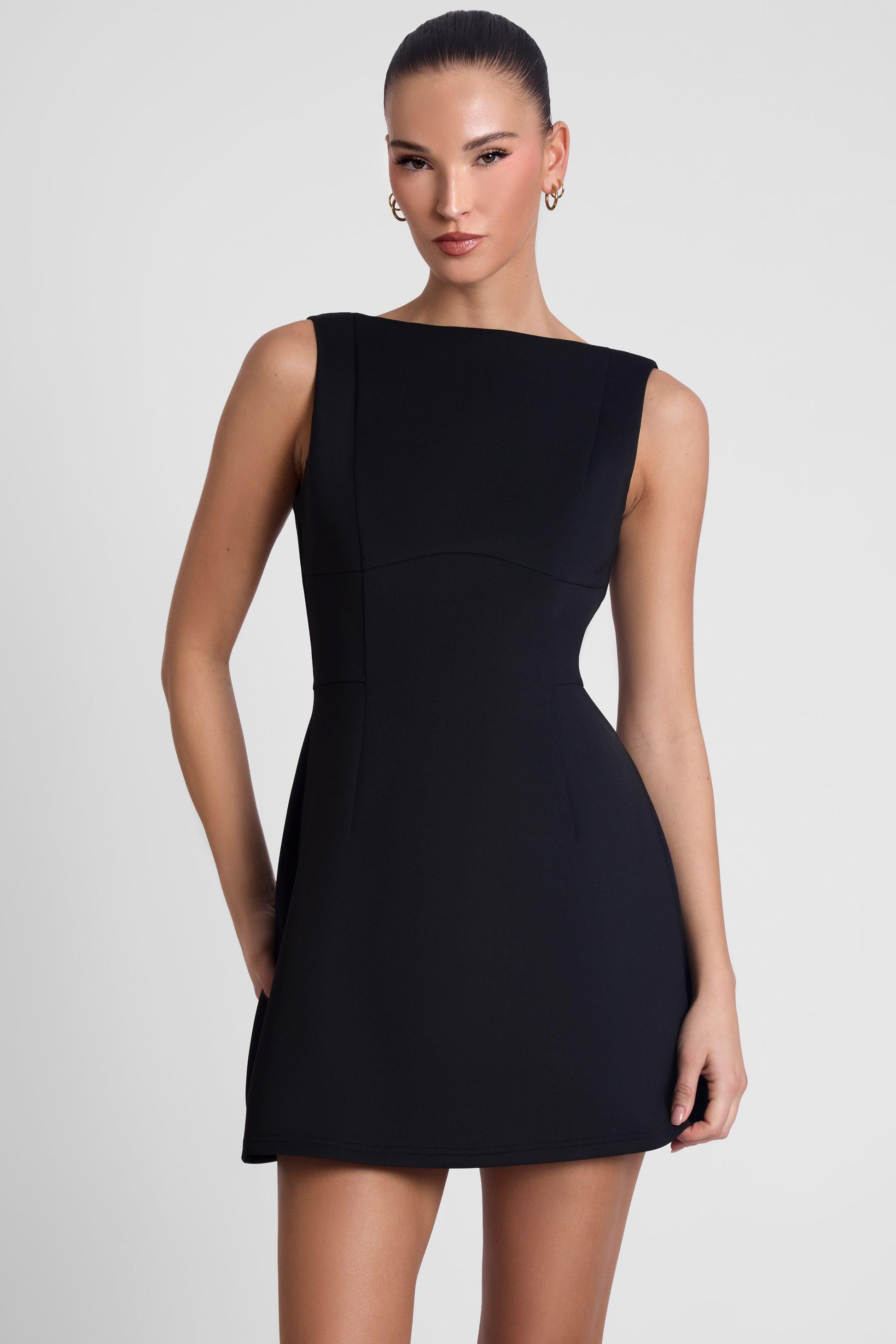 Estelle Sleeveless Bustier Mini Dress - Black