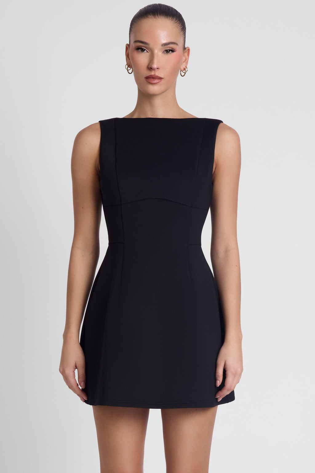 Estelle Sleeveless Bustier Mini Dress - Black