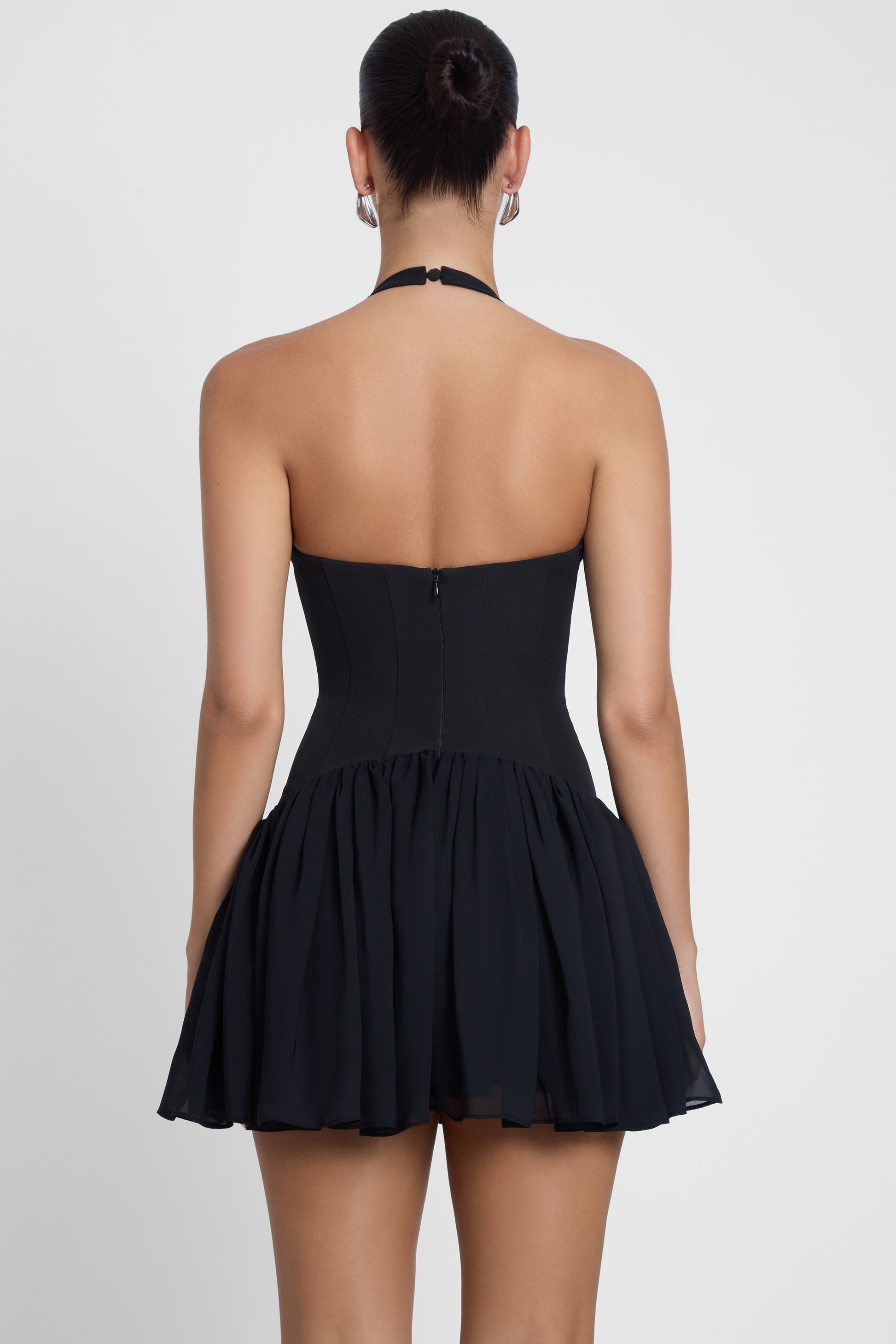 Harper Corset Mini Dress - Black