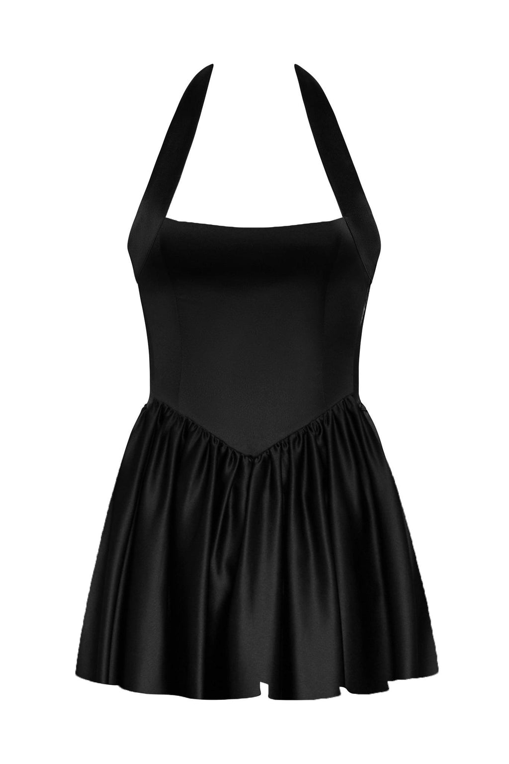 Hyades Halter Corset Mini Dress - Black