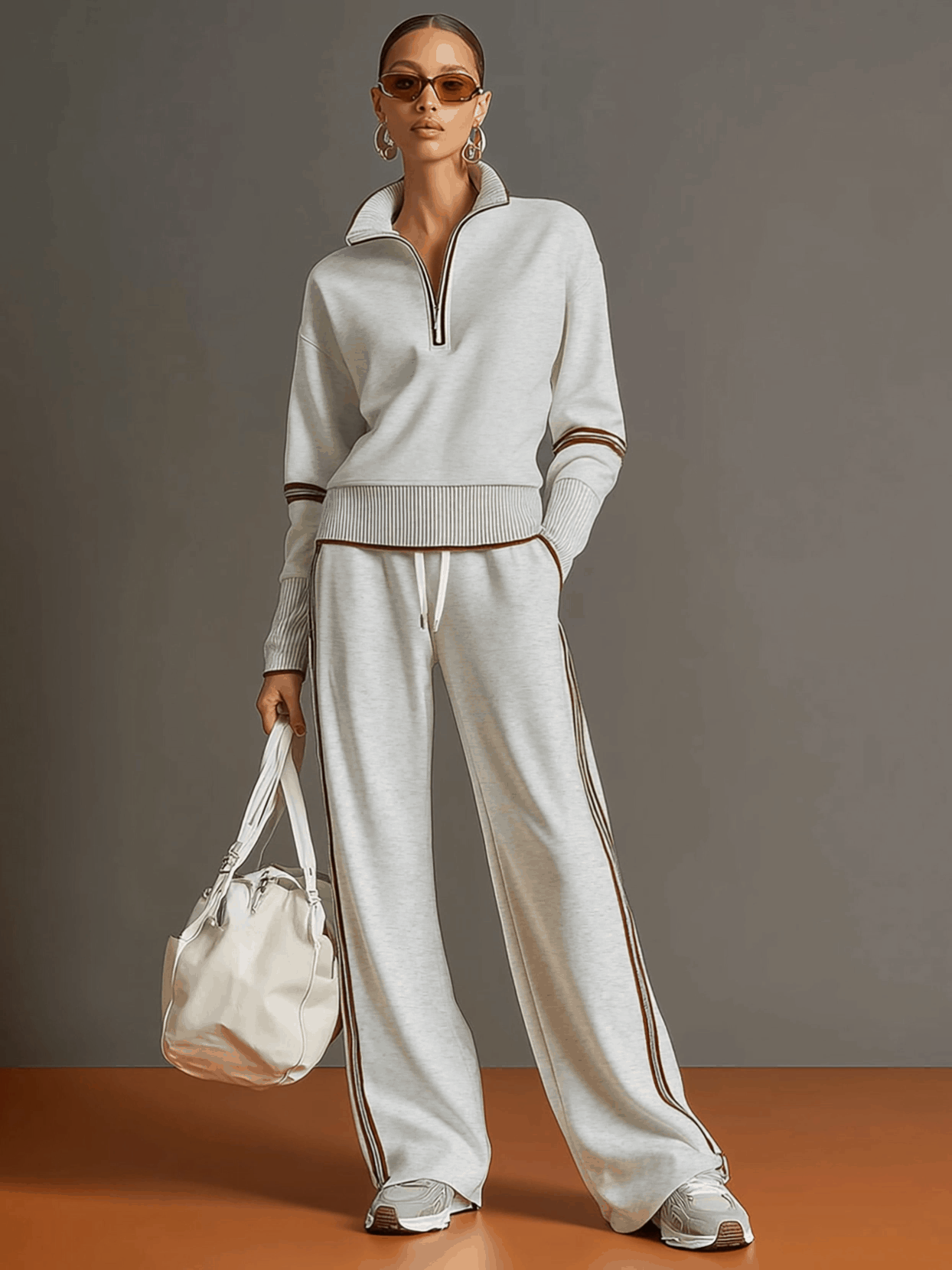 Marietta Azure Linen-Blend Set