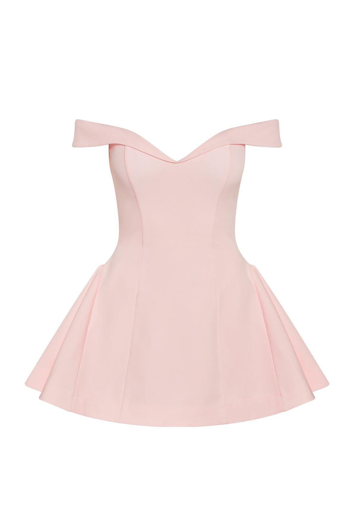 Raquel Babydoll Corset Mini Dress - Pink