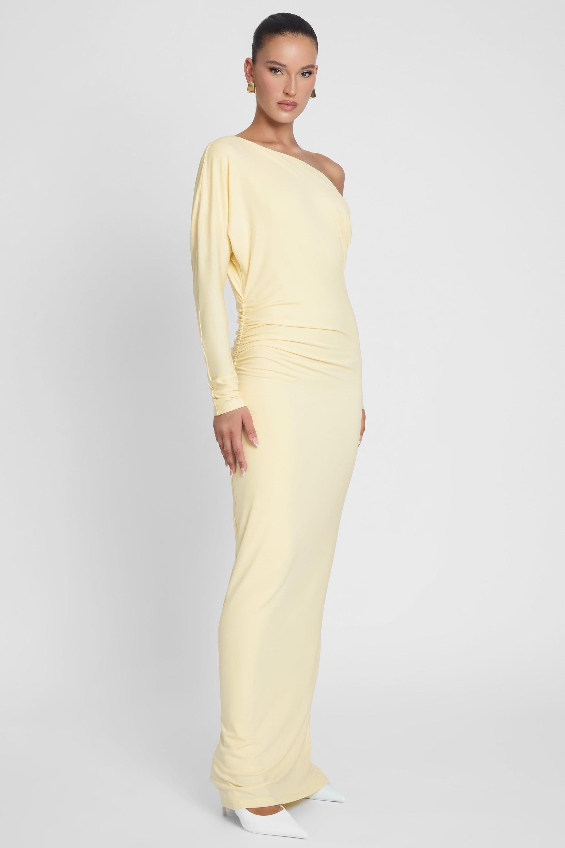 Sola Slouchy Jersey Maxi Dress - Yellow