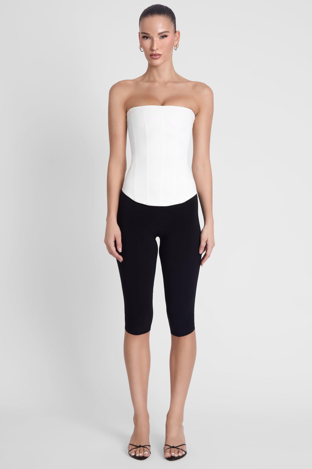 Sphynx Satin Corset Top - White