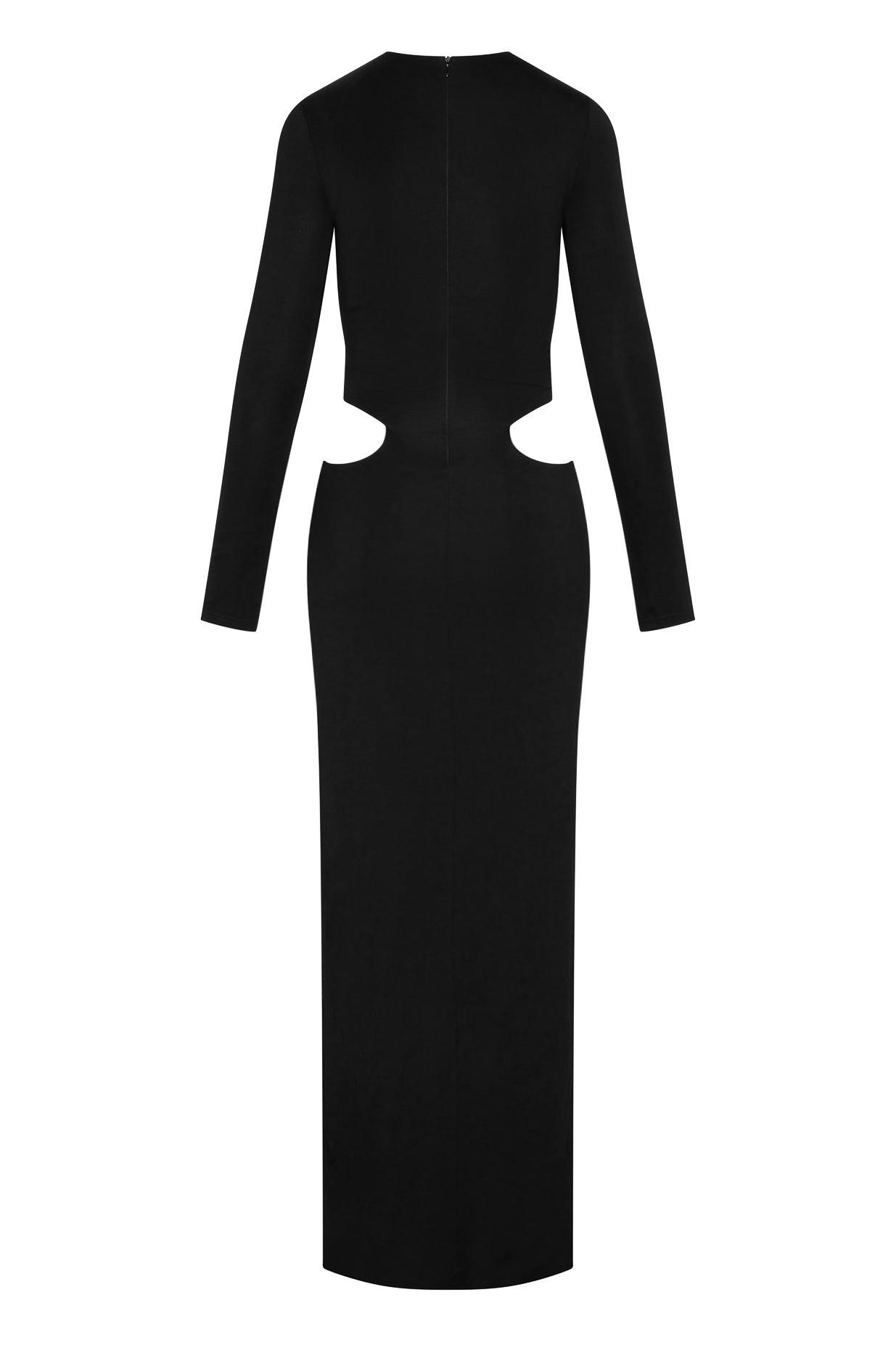 Vacanza Drape Gown - Black