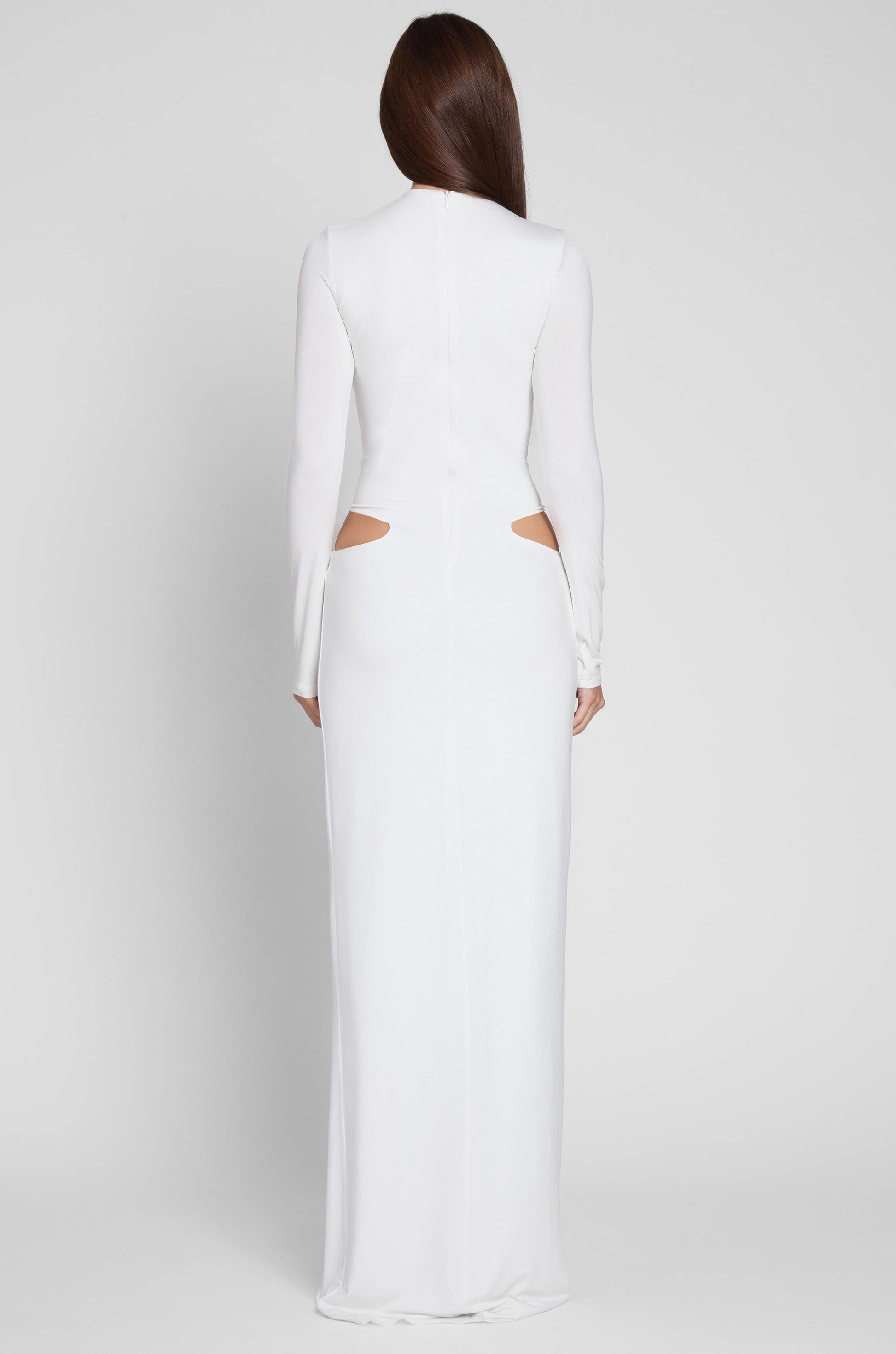 Vacanza Drape Gown - White