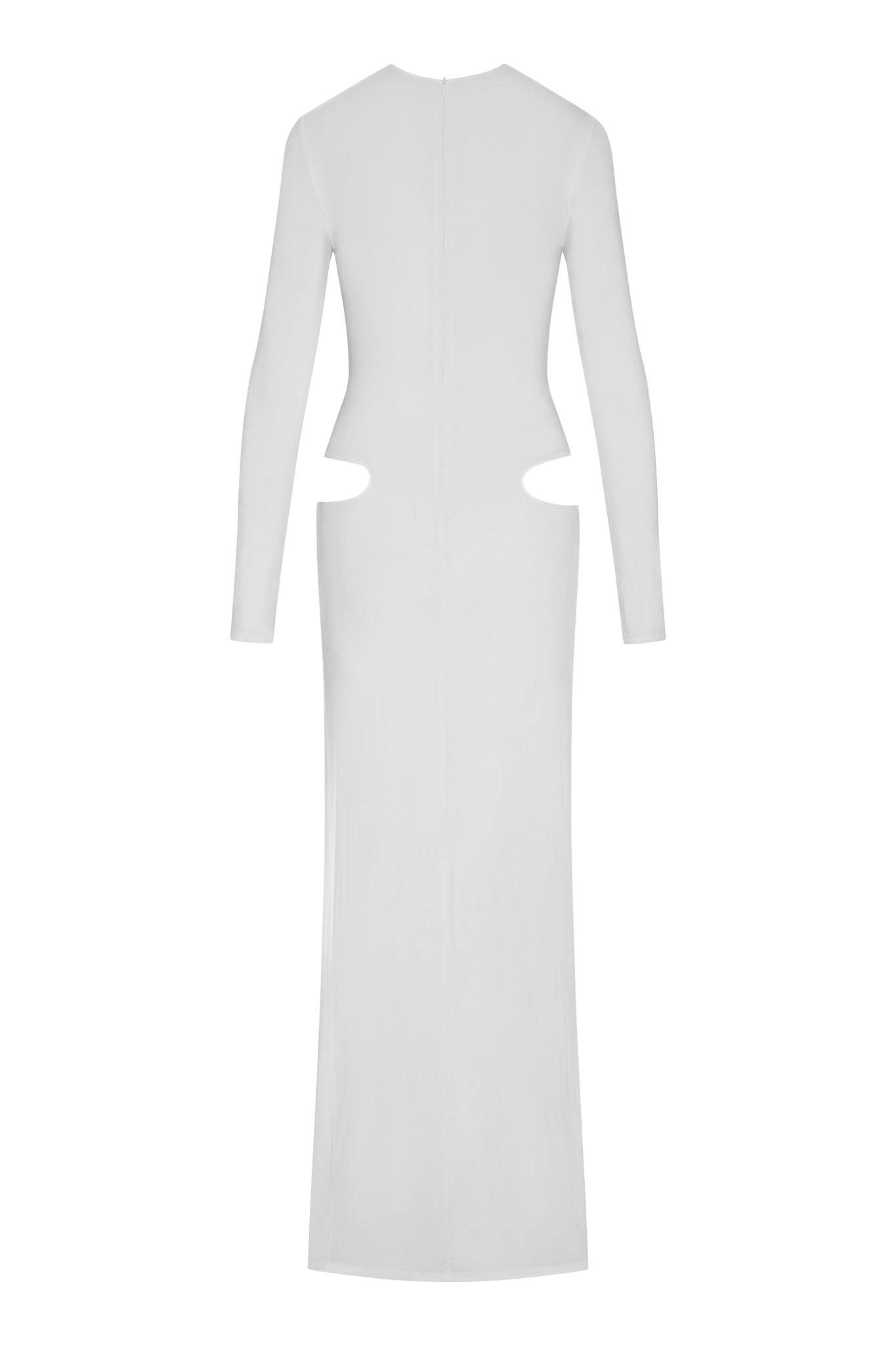 Vacanza Drape Gown - White