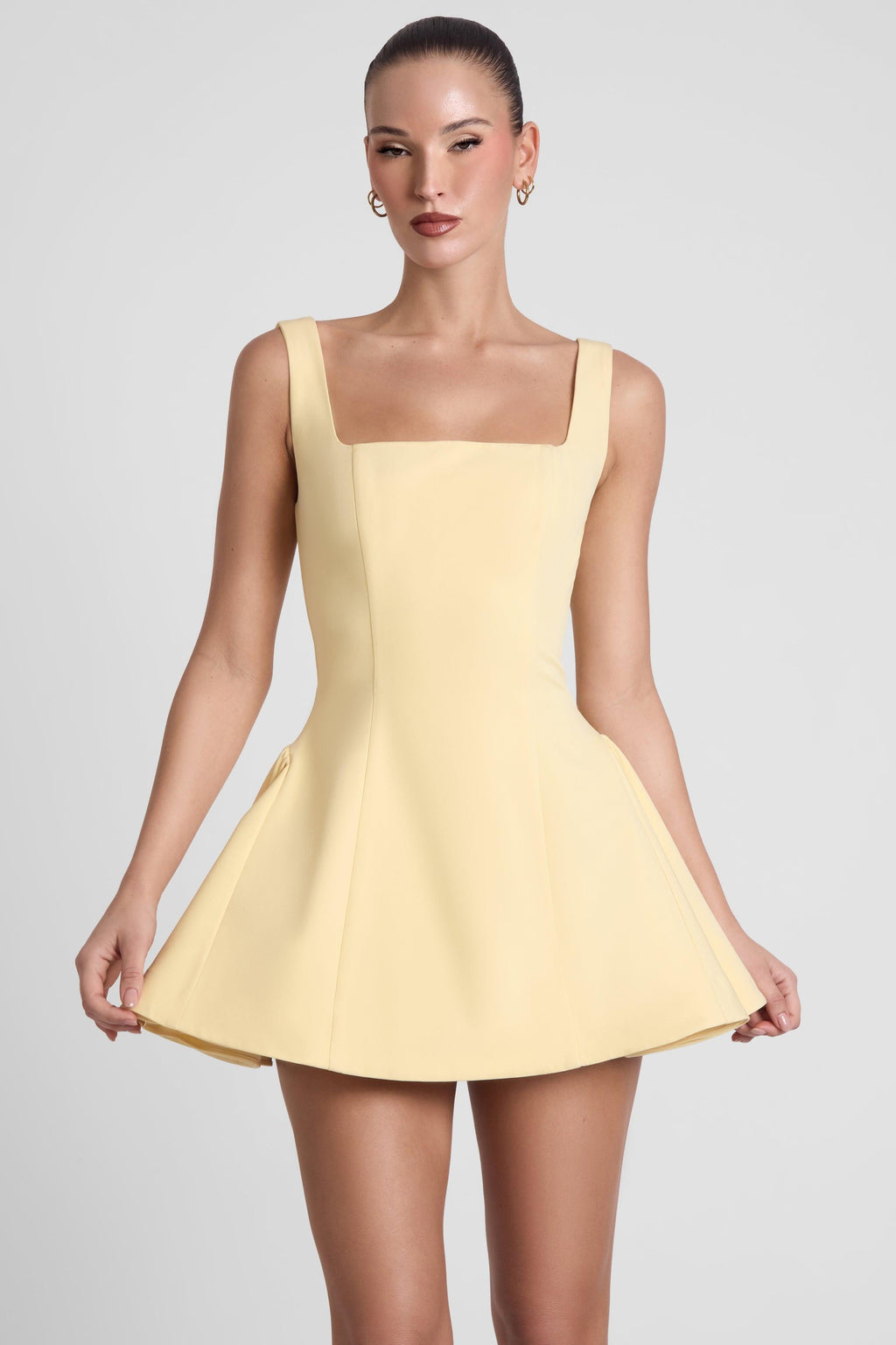 Ysabelle Babydoll Corset Mini Dress - Yellow