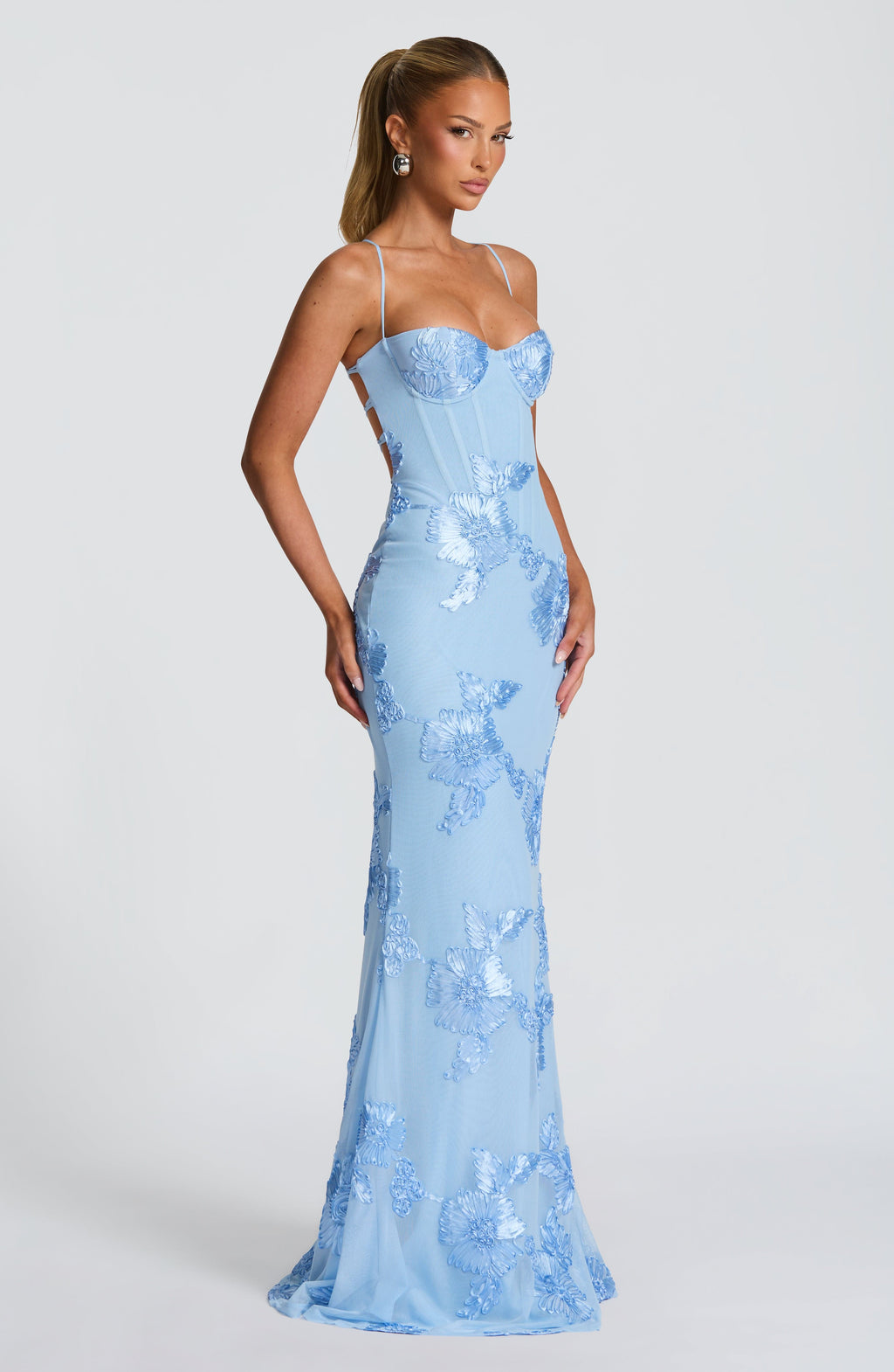 Glacier Petal Corset Gown