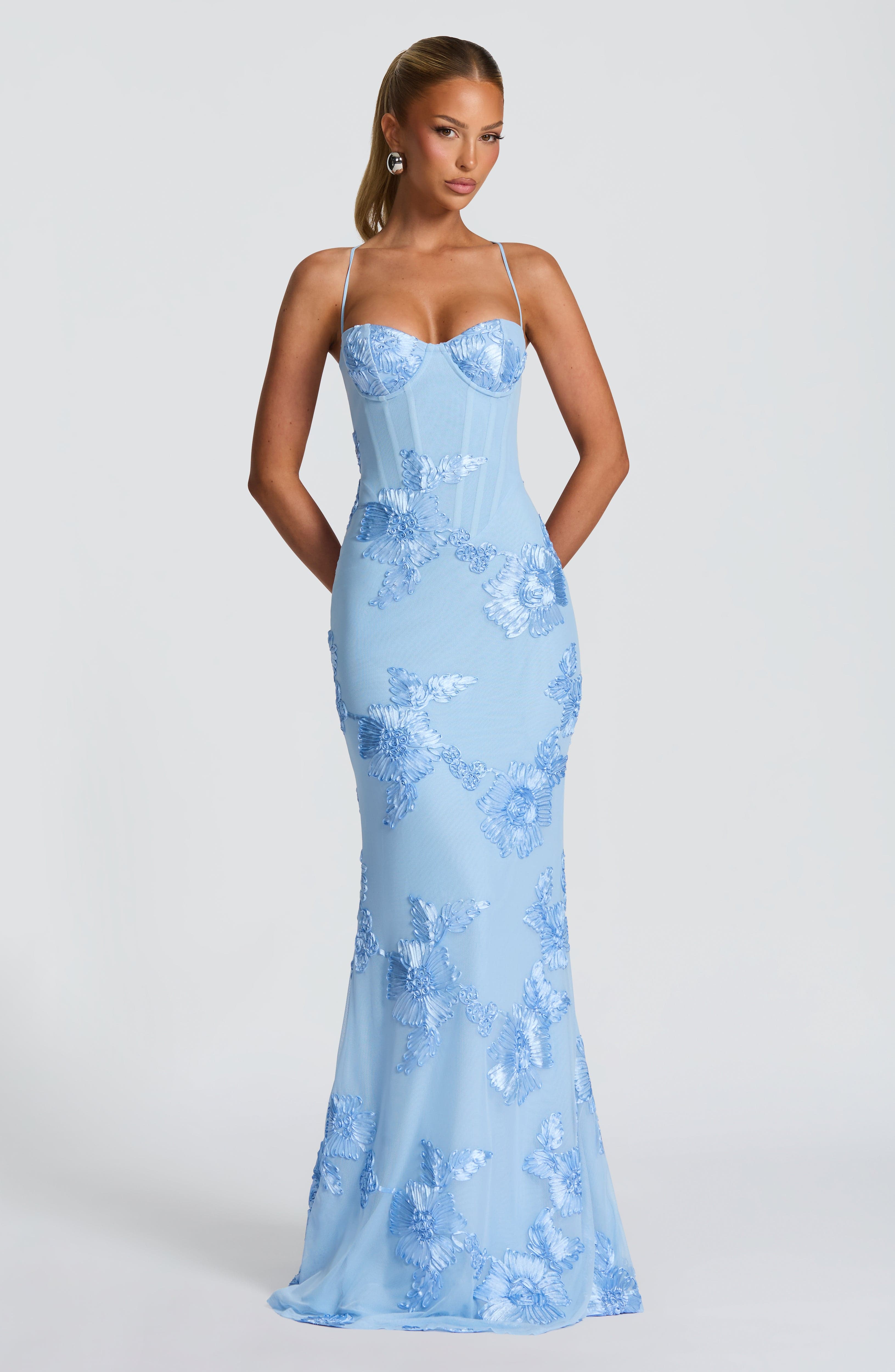 Glacier Petal Corset Gown